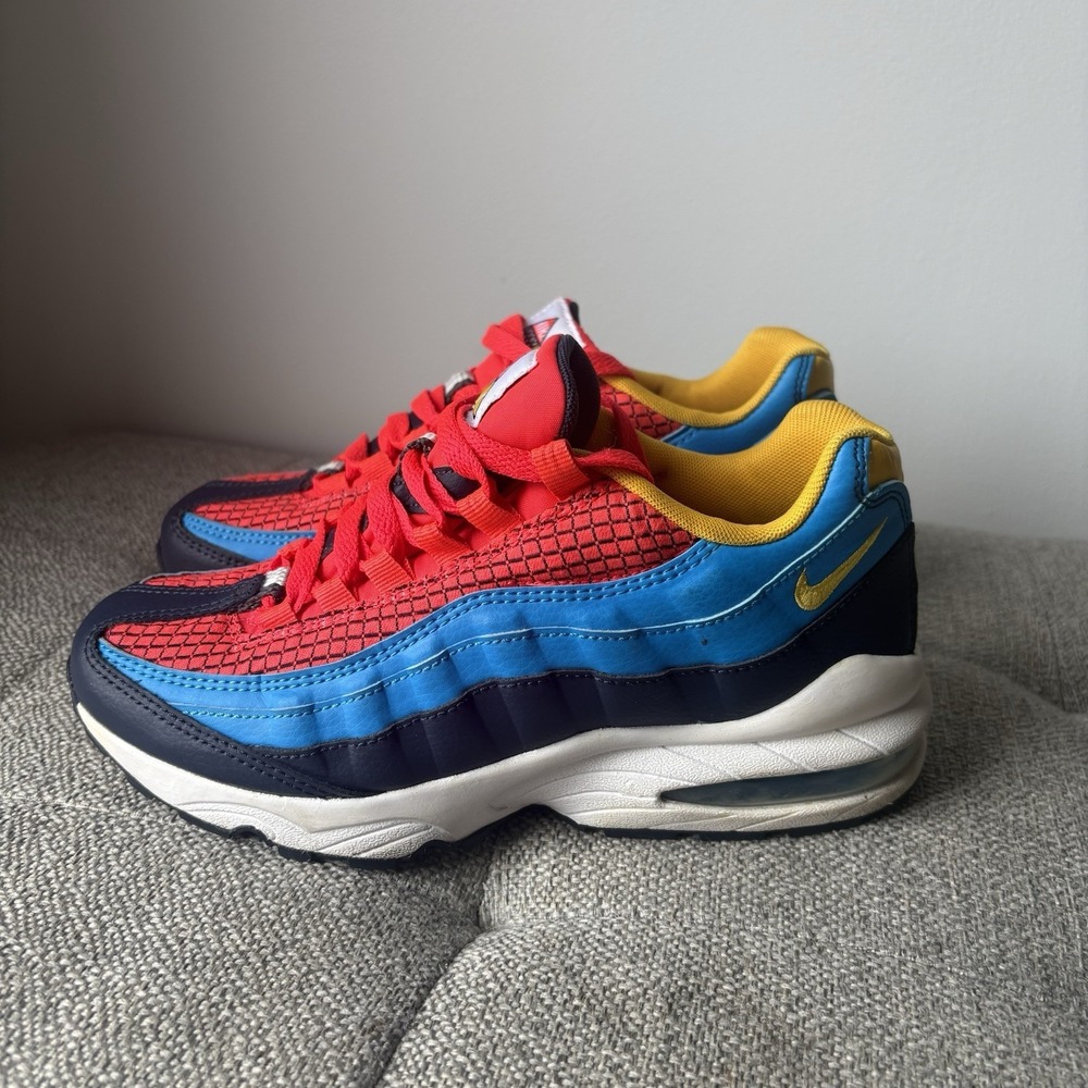 Nike Air Max 95 Now GS 'Crimson Blue' Spider- Man Size 5Y EU 38 AV2289-600 - Picture 2 of 8